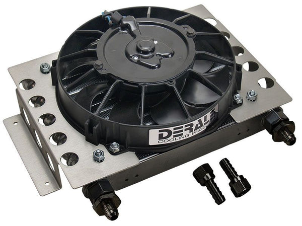 Derale Performance - Universal Atomic-Cool Remote Mount Fluid Cooler with Fan 12-3/4"W x 9-3/8"H x 4-5/16"D