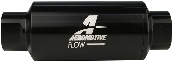 Aeromotive - In-Line Fuel Filter Black 100 Micron S/S Element With -10 ORB - ARO12324