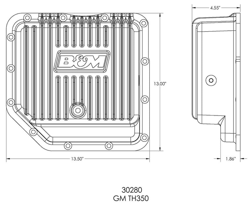 B&M - Cast Aluminium Deep Pan Suit TH-350 & 250, Adds An Additional 2.8 litres - BM30280