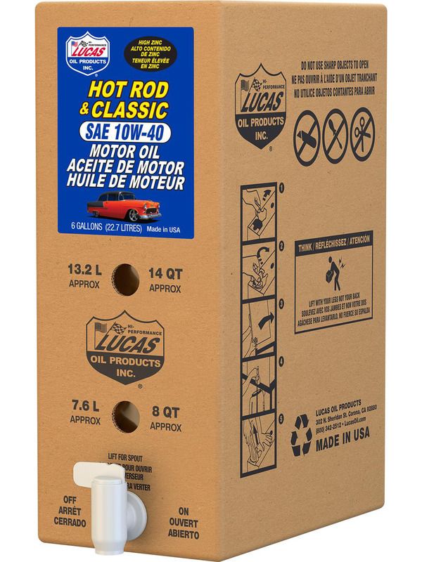 Lucas Racing Oil - SAE 10W-40 Hot Rod Oil 22.7 Litres Box 18026