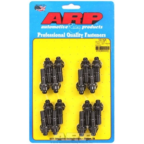 ARP - Exhaust Header Stud Kit, 12-Point Nut Black Oxide fits SB Ford 3/8" X 1.670" OAL (16 Pack) - AR100-1404