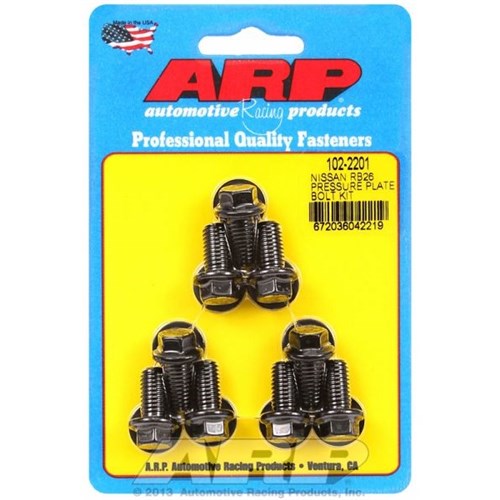 ARP - Pressure Plate Bolts fits Nissan SR20DE, RB25 & RB26, M8 x 1.25 (9 Pieces) - AR102-2201