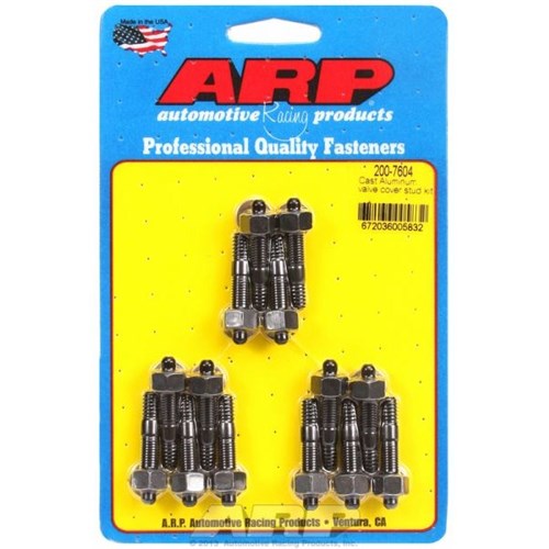 ARP - Valve Cover Stud Kit, Hex Nut Black Oxide fits Aluminium Valve Covers 1/4-20 Thread x 1.500" OAL (14-Pack) - AR200-7604