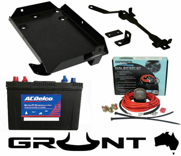Grunt 4x4 - 4x4 dual twin battery kit & wiring for Nissan Patrol GQ 2.8 turbo diesel