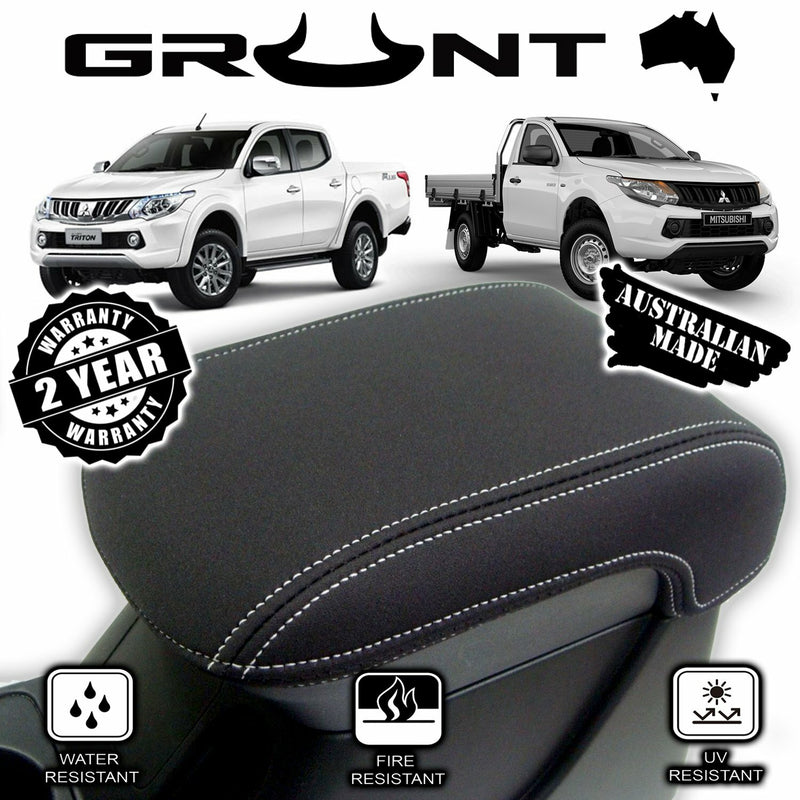 Grunt 4x4 - neoprene centre console lid cover for Mitsubishi Triton MQ 2015-2019