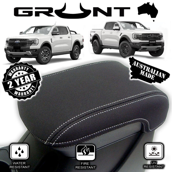Grunt 4x4 - neoprene centre console lid cover wetsuit for Ford Ranger Wildtrack Next Gen P703 - GCC-P703WT