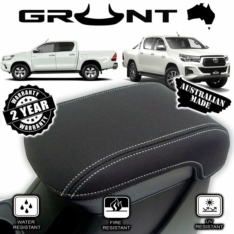 Grunt 4x4 - neoprene centre console lid cover for Toyota Hilux SR SR5 2015-2019