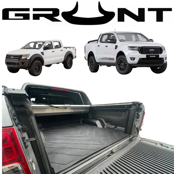 Grunt 4x4 - Heavy Duty Moulded Rubber Ute Cargo Mat Suit Ford Ranger PX3 With Tub Liner