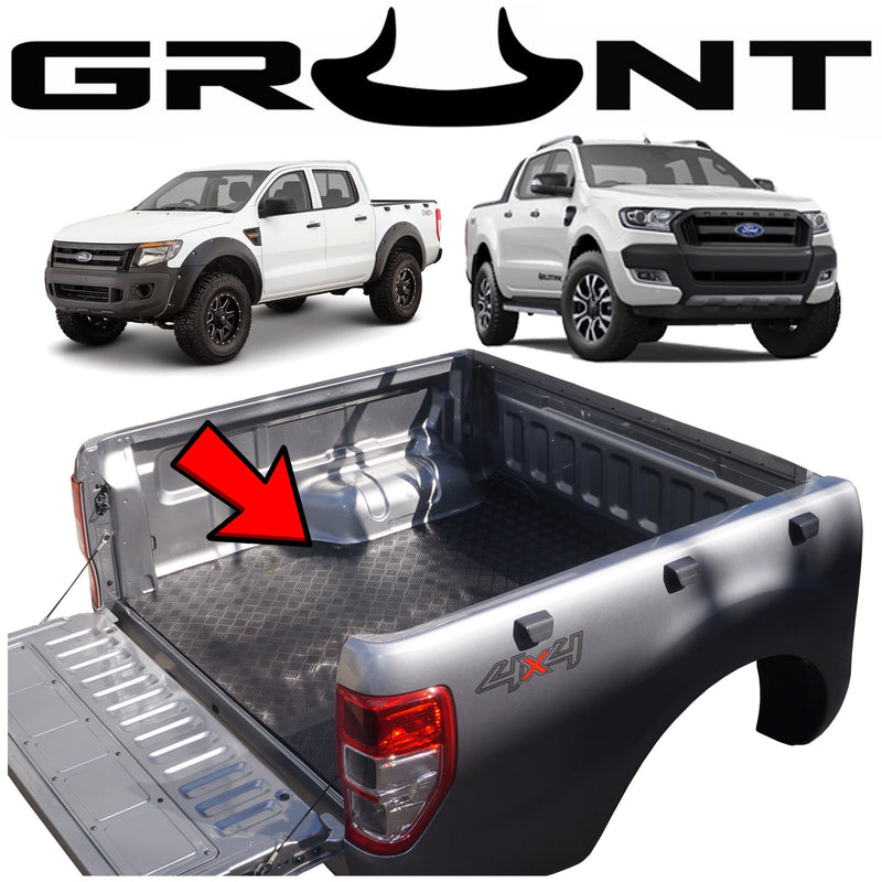 Grunt 4x4 - Heavy duty rubber checker plate ute tray mat for Ford Ranger PX 2011-2022 (for vehicles without tub liner)