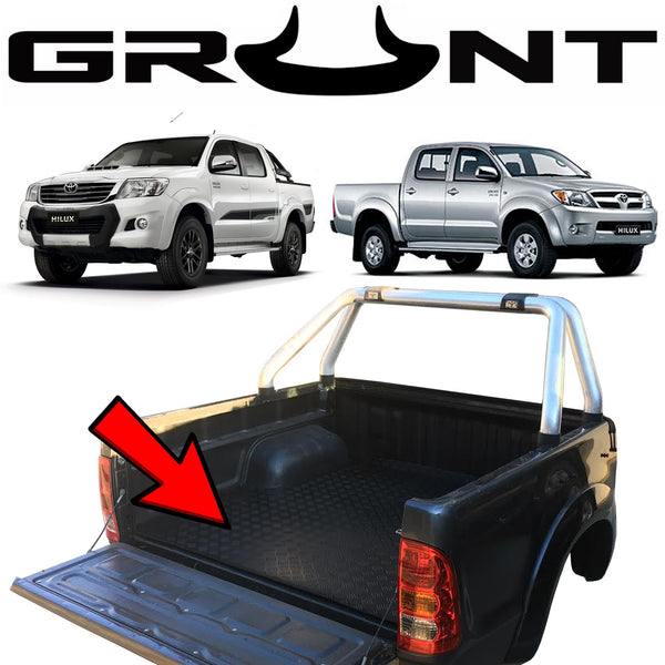 Grunt 4x4 - Heavy duty rubber checker plate ute tray mat for Toyota Hilux dual cab 2005-2015