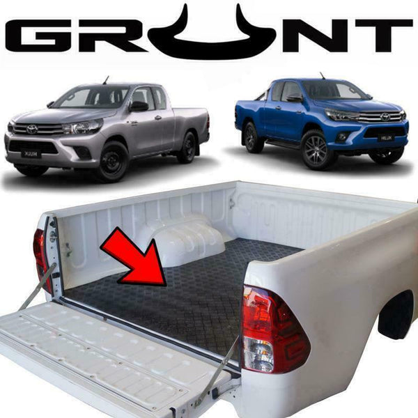 Grunt 4x4 - rubber checker plate ute tray mat for Toyota Hilux Extra Cab 2015-2020