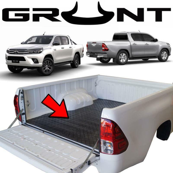 Grunt 4x4 - Rubber Checker Plate Ute Tray Mat for Toyota Hilux Dual Cab 2015 -On