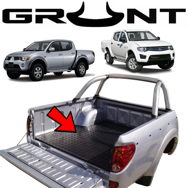Grunt 4x4 - Heavy duty rubber checker plate ute tray mat Mitsubishi Triton ML MN (suits vehicles without tub liner)