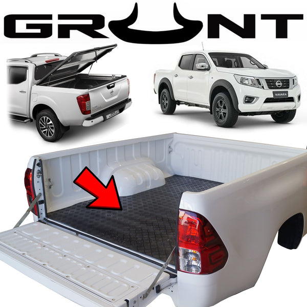 Grunt 4x4 - Heavy duty rubber checker plate ute tray mat for Nissan Navara NP300 (for vehicles without tub liner)