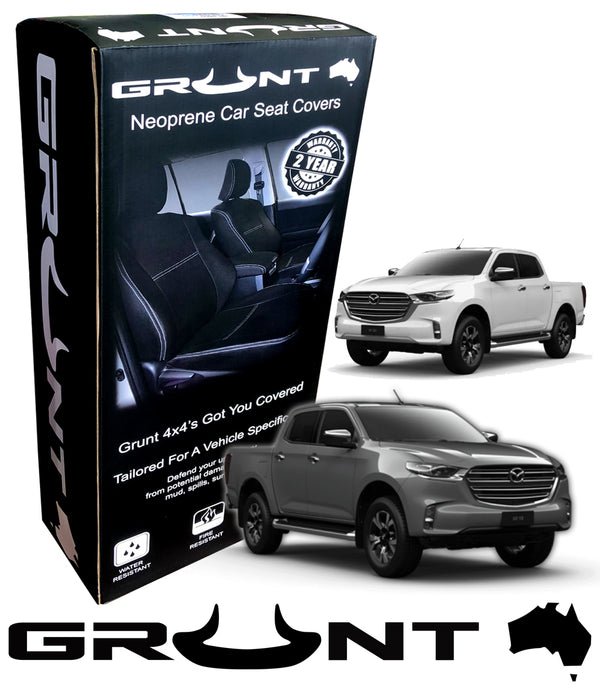 Grunt 4x4 - Neoprene front car seat covers for Mazda BT-50 07/2020 - Current