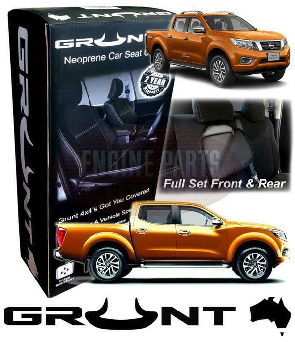 Grunt 4x4 -  Nissan Navara NP300 neoprene seat covers 2015-2019 Optional Front, Rear, Front & Rear FRONT & REAR 10/2017 ONWARDS