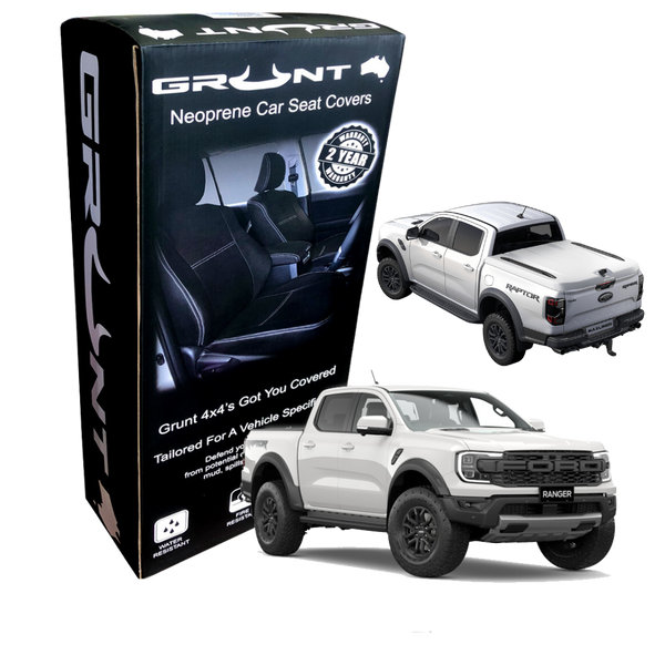 Grunt 4x4 - neoprene car front seat covers for Next Gen Ford Ranger Raptor 2022 2023