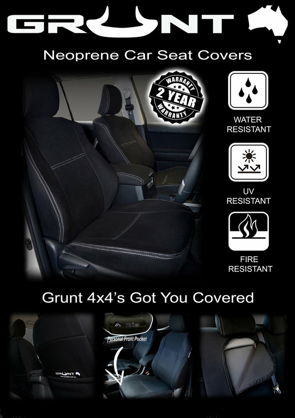 Grunt 4x4 - Toyota Hilux neoprene car seat covers 2015-2019 Optional Front, Rear, Front & Rear FRONT&REAR