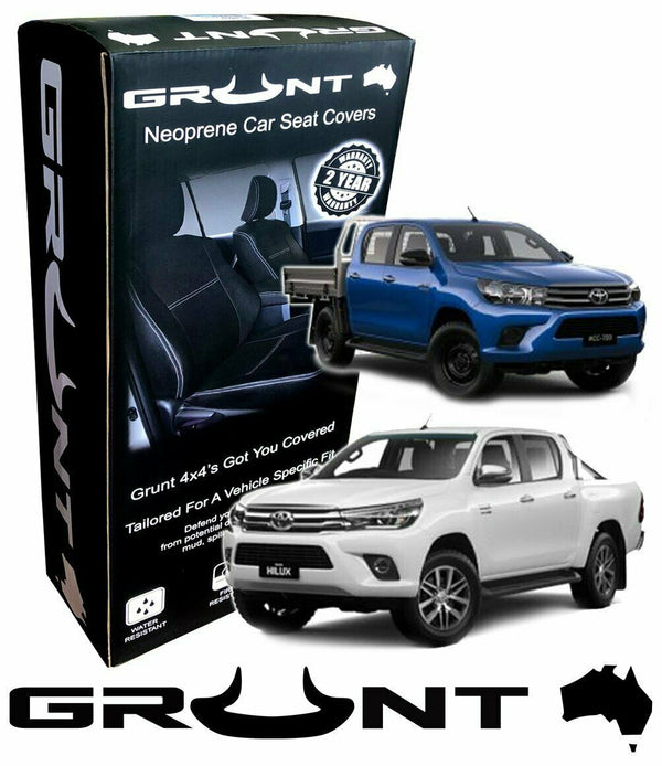 Grunt 4x4 - neoprene front seat covers for Toyota Hilux 2015-2020 GSC-TH15F