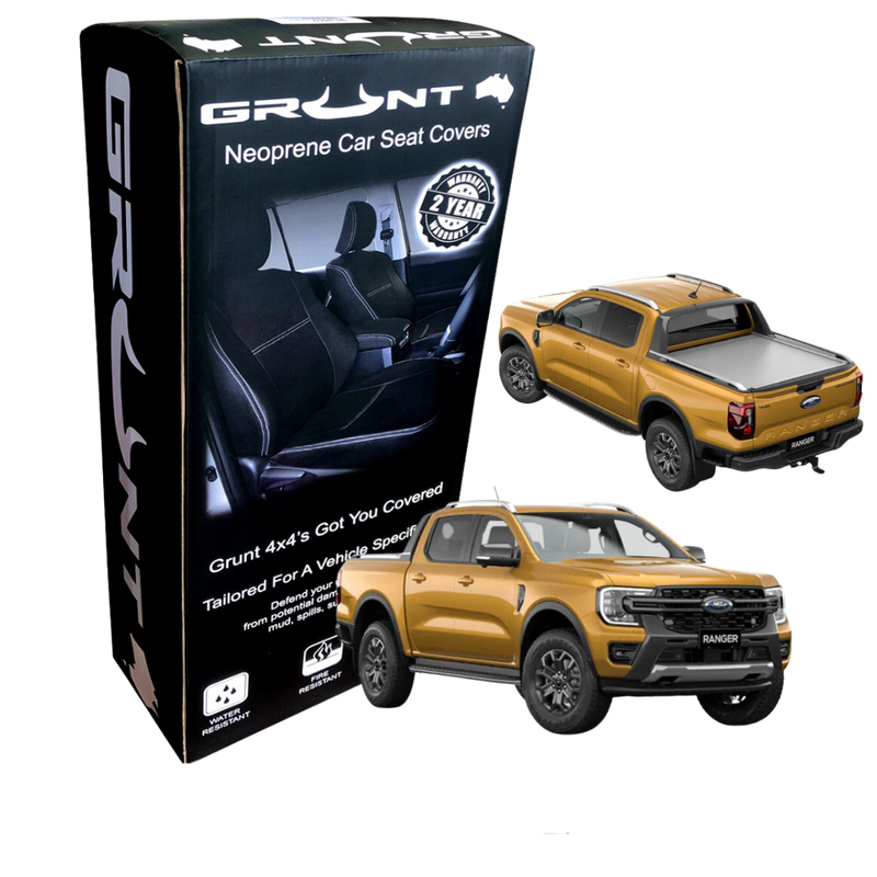 Grunt 4x4 - neoprene car front seat covers for Next Gen Ford Ranger Wildtrack, Sport  P703 - GSC-WTF