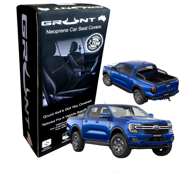 Grunt 4x4 - neoprene car seat covers Full Set for Next Gen Ford Ranger XL, XLS, XLT  P703