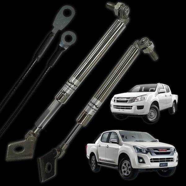 Grunt 4x4 - tailgate up/down strut assist system stainless steel  for Isuzu D-Max 2012-2020 GUDS-DMAXSS