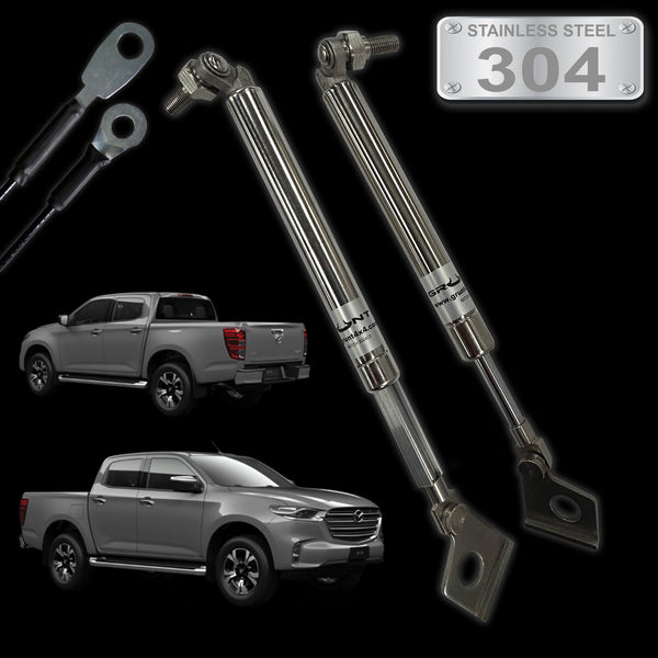 Grunt 4x4 - Tailgate Stainless Steel Easy Down Strut System for Mazda BT50 BT-50 2020-23
