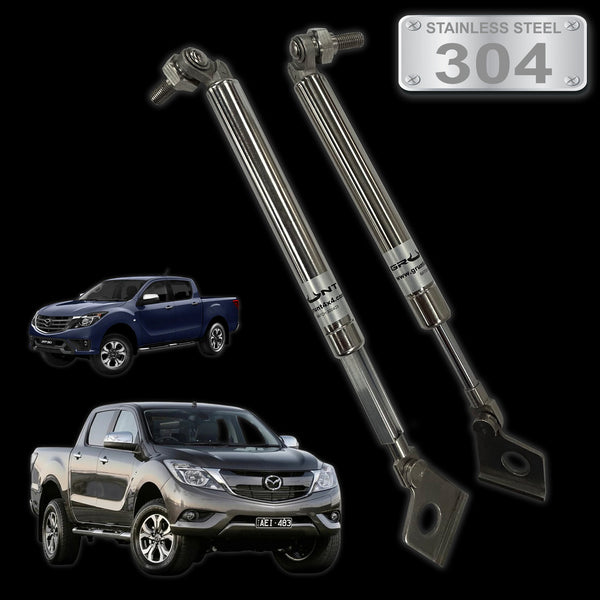Grunt 4x4 - Tailgate Stainless Steel Easy Down Strut System for Mazda BT50 BT-50 2012-2020 GUDS-MBT50SS