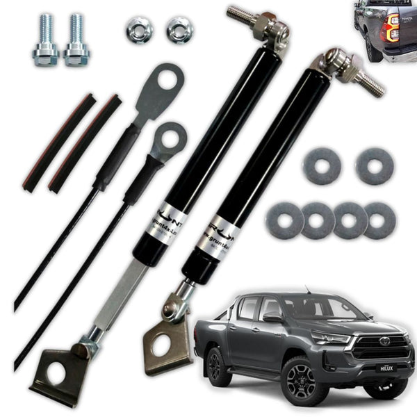 Grunt 4x4 - tailgate strut assist system for Toyota Hilux 2015-2023 (Single Handle) GUDS-TH21SR5