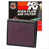 K&N - Replacement Panel Filter Fits 2011-2013 BMW 114, 116, 118, 120, 316, 318, 320 1.6, 2.0L - KN33-2990