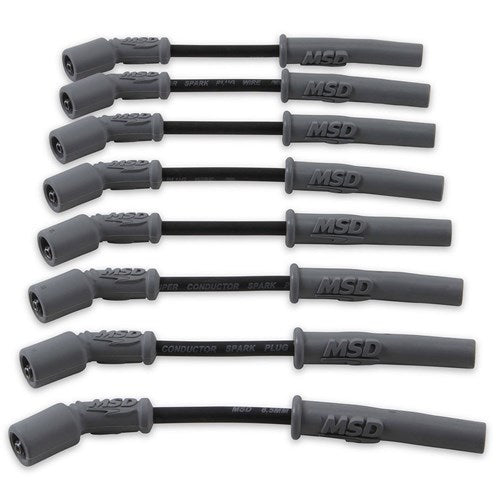 MSD - Super Conductor Spark Plug Lead Set 8.5mm, Black, Holden Commodore V8, LS1 - MSD32813