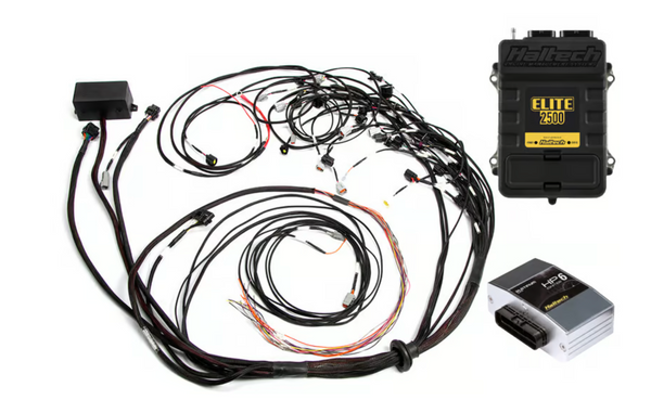 Haltech - Elite 2500 + Terminated Harness Kit For Ford Falcon FG Barra 4.0L I6 Injector Connector: Factory Bosch EV1