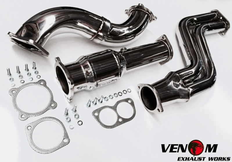 VENOM EXHAUST - VENOM BA BF TURBO 4" DUMP PIPE, CAT & Y PIPE - Ford BF XR6 F6 Ford FPV Exhaust - VFRD5SS