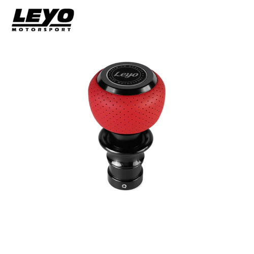 Leyo Motorsport - Leyo Red Nappa DSG Shift Knob (Blk Anodized)