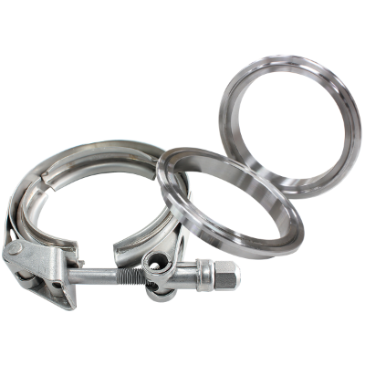 Aeroflow - 2" (50.8mm) V-Band Clamp Kit with Stainless Steel Weld Flanges