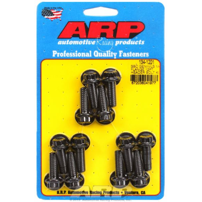 ARP Fasteners - Exhaust Header Bolt Kit, 12-Point Black Oxide fits GM LS Series M8 X .984" UHL (12 Pack) 1/4" Wide Header Flange