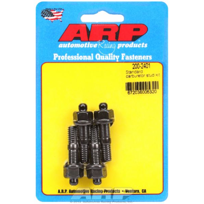 ARP Fasteners - Carburettor Stud Kit, Hex Nut Black Oxide fits Carburettor With No Spacer 5/16" Thread x 1.700" OAL (4-Piece)