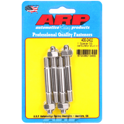 ARP Fasteners - Carburettor Stud Kit, Hex Nut S/S fits Carburettor With 1" Spacer 5/16" Thread x 2.700" OAL (4-Piece)