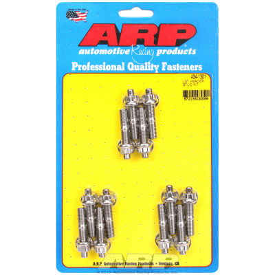 ARP Fasteners - Exhaust Header Stud Kit, 12-Point Nut S/S fits GM LS Series M8 X 1.750" OAL (12 Pack) 3/8" Wide Header Flange
