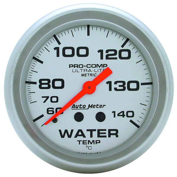 SALE!!! Auto Meter - Ultra-Lite Series Water Temperature Gauge 2-5/8", Full Sweep Mechanical, 60-140°C