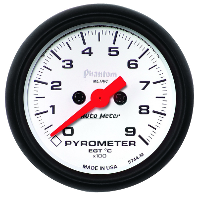 Auto Meter - Phantom Series Pyrometer Gauge 2-1/16", Full Sweep Electric, 0-900°C