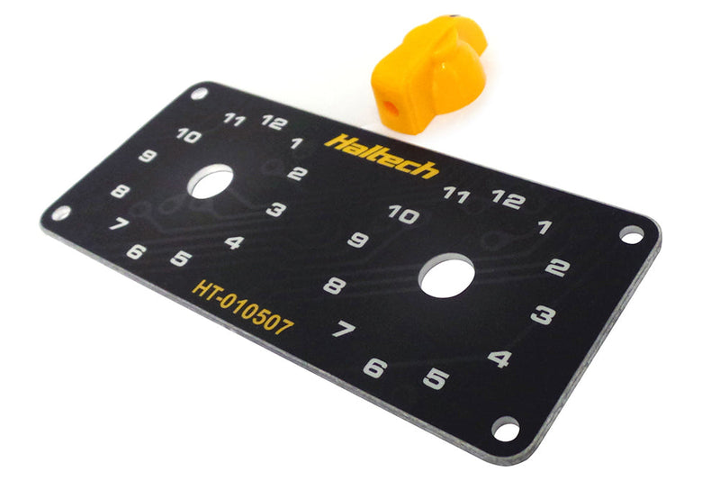 Haltech - 12 Position Rotary Trim Module Dual Switch Panel Kit (Boost/Fuel/Ign etc)