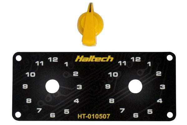 Haltech - 12 Position Rotary Trim Module Dual Switch Panel Kit (Boost/Fuel/Ign etc)