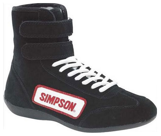 Simpson - High Top Driving Shoe Size 12 Black, SFI Approved