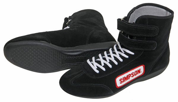 Simpson - High Top Driving Shoe Size 12 Black, SFI Approved