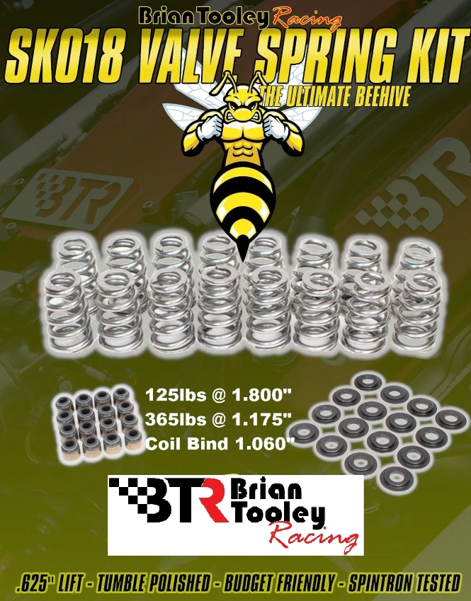 BRIAN TOOLEY RACING .625" LIFT BEEHIVE SPRING KIT BTR-SK018