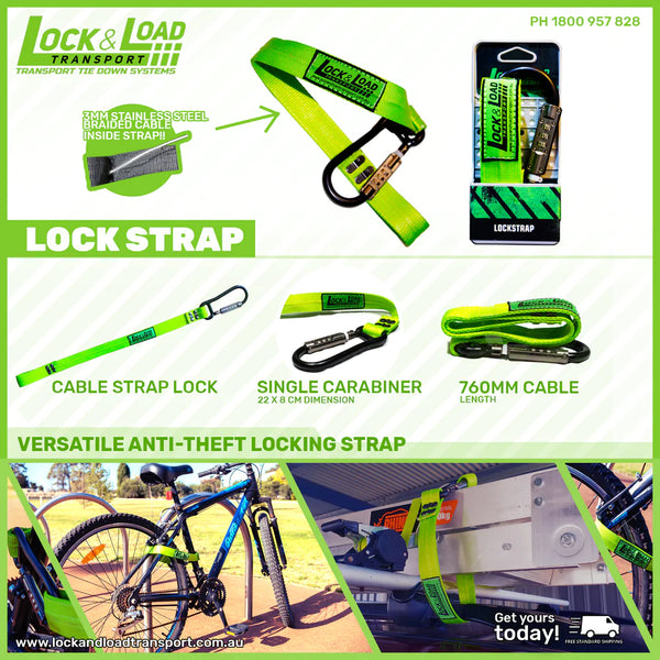 Lock and Load Transport - Lockstrap 760mm- Anti Theft Device - RW08